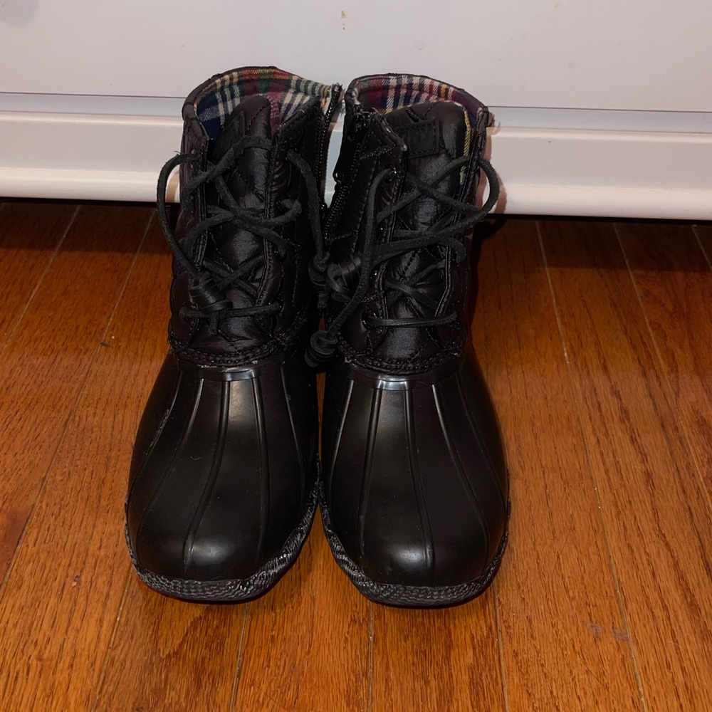Sperry’s Black Quilted Duck Boots